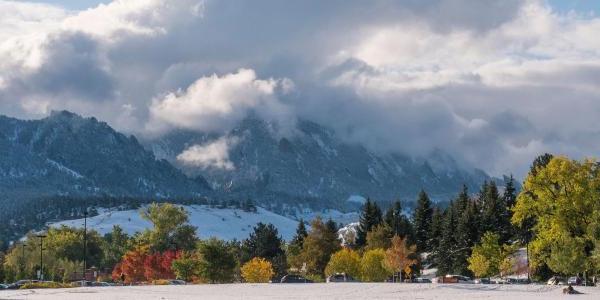 CU Boulder snow scenic
